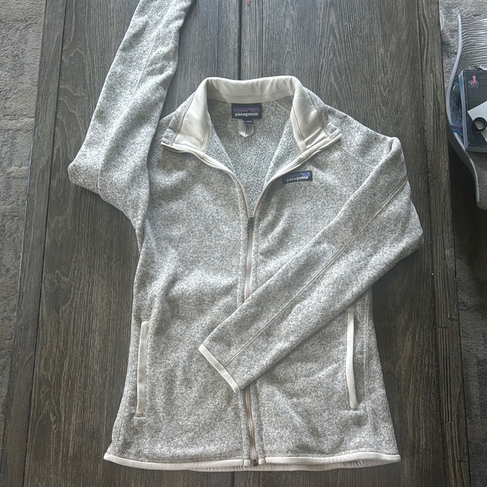 Patagonia Light Gray Zip-Up Fleece